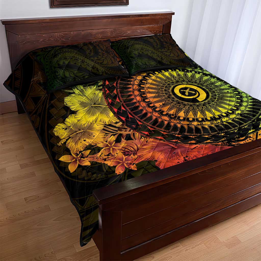 Vanuatu Quilt Bed Set Hibisus Polynesian Pattern Reggae LT14 - Polynesian Pride