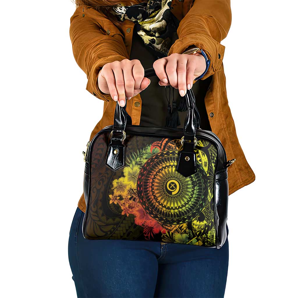 Vanuatu Shoulder Handbag Hibisus Polynesian Pattern Reggae LT14 One Size Reggae - Polynesian Pride