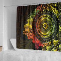Vanuatu Shower Curtain Hibisus Polynesian Pattern Reggae LT14 - Polynesian Pride