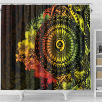 Vanuatu Shower Curtain Hibisus Polynesian Pattern Reggae LT14 - Polynesian Pride