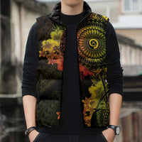 Vanuatu Sleeveless Puffer Jacket Hibisus Polynesian Pattern Reggae LT14 - Polynesian Pride