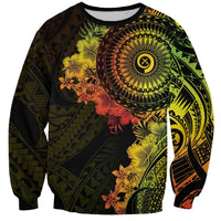 Vanuatu Sweatshirt Hibisus Polynesian Pattern Reggae LT14 Unisex Reggae - Polynesian Pride