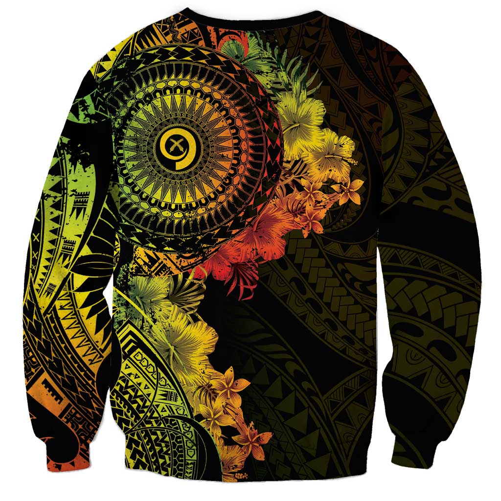 Vanuatu Sweatshirt Hibisus Polynesian Pattern Reggae LT14 - Polynesian Pride