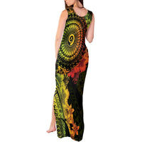 Vanuatu Tank Maxi Dress Hibisus Polynesian Pattern Reggae LT14 - Polynesian Pride