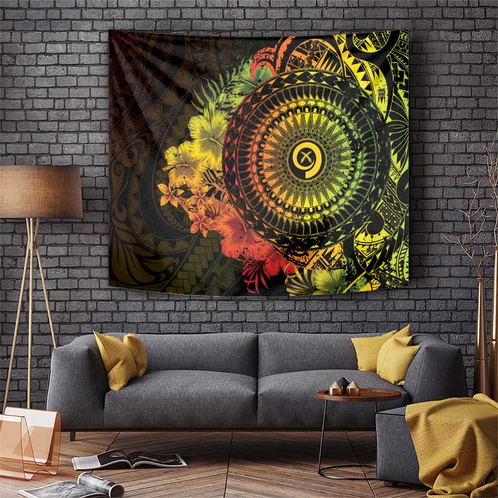 Vanuatu Tapestry Hibisus Polynesian Pattern Reggae LT14 Reggae - Polynesian Pride