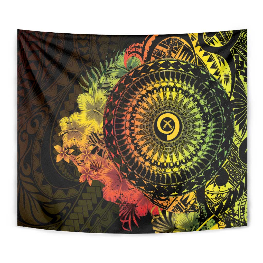 Vanuatu Tapestry Hibisus Polynesian Pattern Reggae LT14 - Polynesian Pride