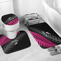 New Zealand Silver Fern Rugby Custom Bathroom Set 2025 All Black Go Champions LT14 Mat Set Only (3 pcs) One Size Black - Polynesian Pride