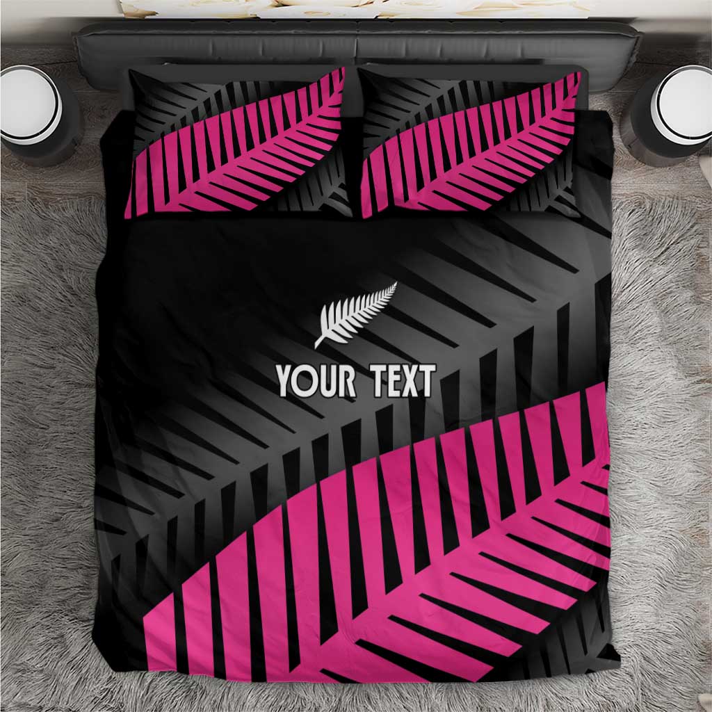 New Zealand Silver Fern Rugby Custom Bedding Set 2025 All Black Go Champions LT14 Black - Polynesian Pride