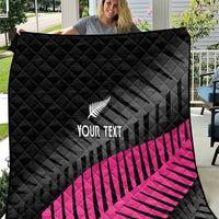 New Zealand Silver Fern Rugby Custom Quilt 2025 All Black Go Champions LT14 Black - Polynesian Pride
