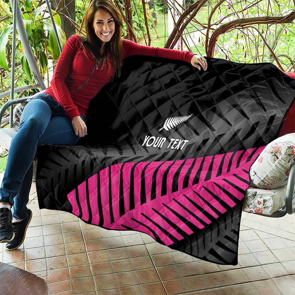 New Zealand Silver Fern Rugby Custom Quilt 2025 All Black Go Champions LT14 - Polynesian Pride