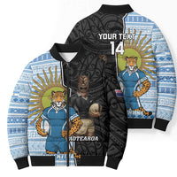 New Zealand Argentina Rugby Custom Bomber Puffer Jacket 2025 Los Pumas All Black Together LT14 - Polynesian Pride