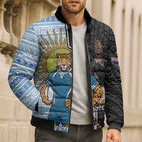 New Zealand Argentina Rugby Custom Bomber Puffer Jacket 2025 Los Pumas All Black Together LT14 - Polynesian Pride
