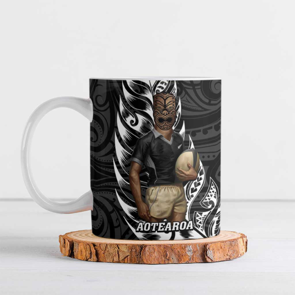 New Zealand Argentina Rugby Ceramic Mug 2025 Los Pumas All Black Together LT14 Black - Polynesian Pride