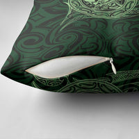 New Zealand Skull Darts Pillow Cover Aotearoa Maori Chest Tattoo Stylized Green LT14 - Polynesian Pride