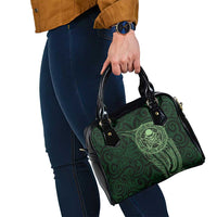 New Zealand Skull Darts Shoulder Handbag Aotearoa Maori Chest Tattoo Stylized Green LT14 - Polynesian Pride