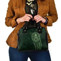 New Zealand Skull Darts Shoulder Handbag Aotearoa Maori Chest Tattoo Stylized Green LT14 - Polynesian Pride