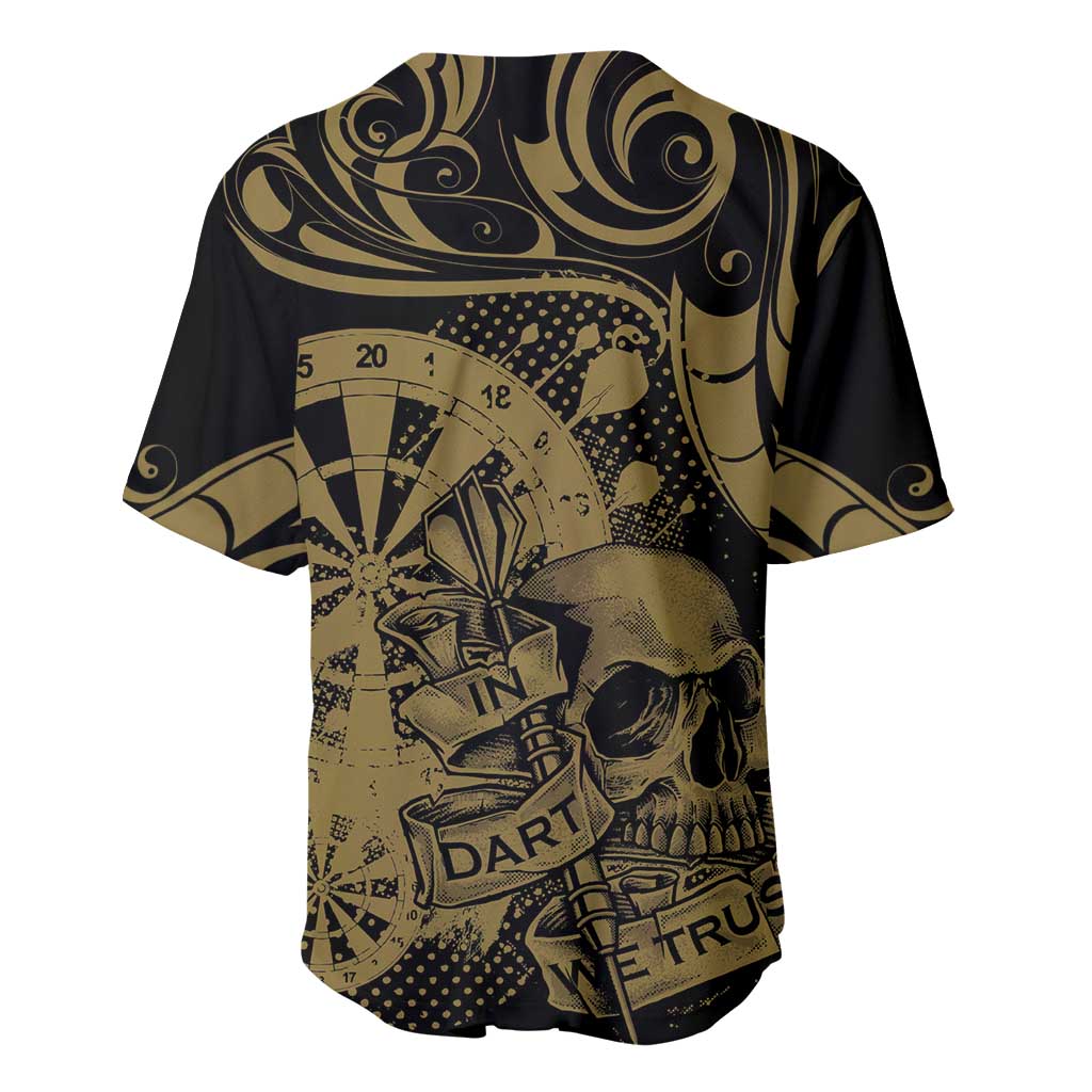 New Zealand Darts Baseball Jersey Skull In Dart We Trust Maori Pattern LT14 - Polynesian Pride