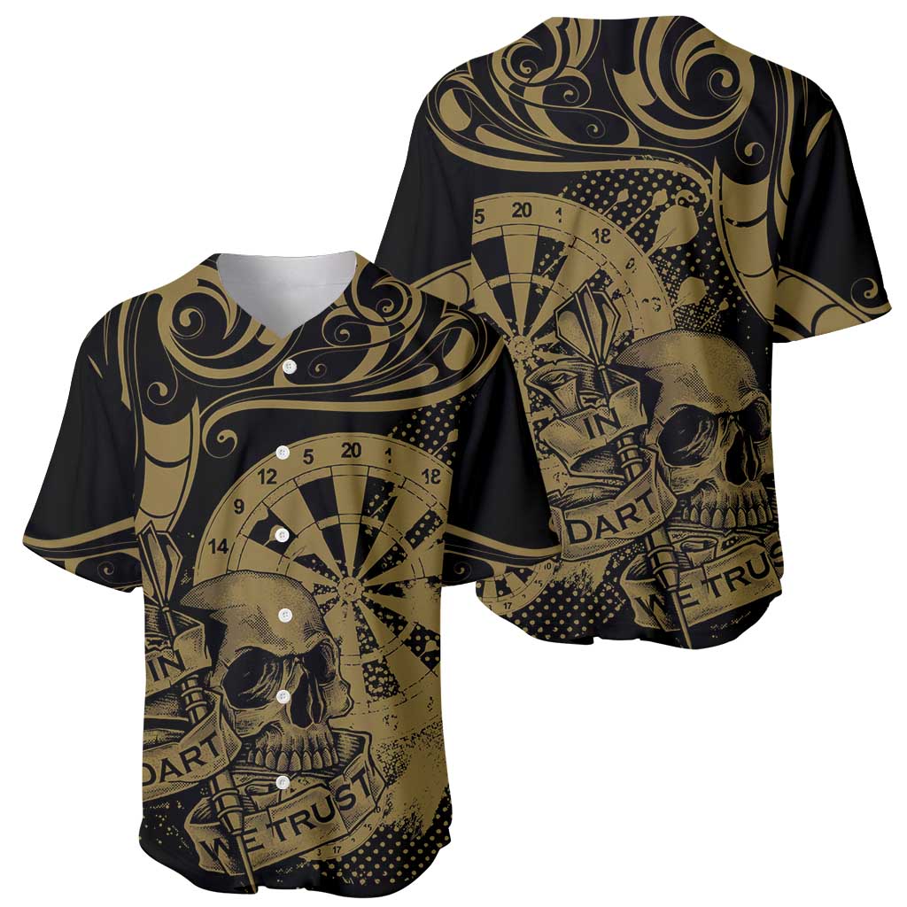 New Zealand Darts Baseball Jersey Skull In Dart We Trust Maori Pattern LT14 - Polynesian Pride