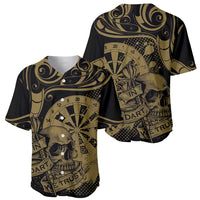 New Zealand Darts Baseball Jersey Skull In Dart We Trust Maori Pattern LT14 - Polynesian Pride