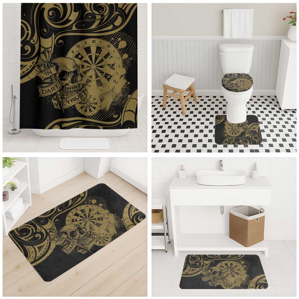 New Zealand Darts Bathroom Set Skull In Dart We Trust Maori Pattern LT14 - Polynesian Pride