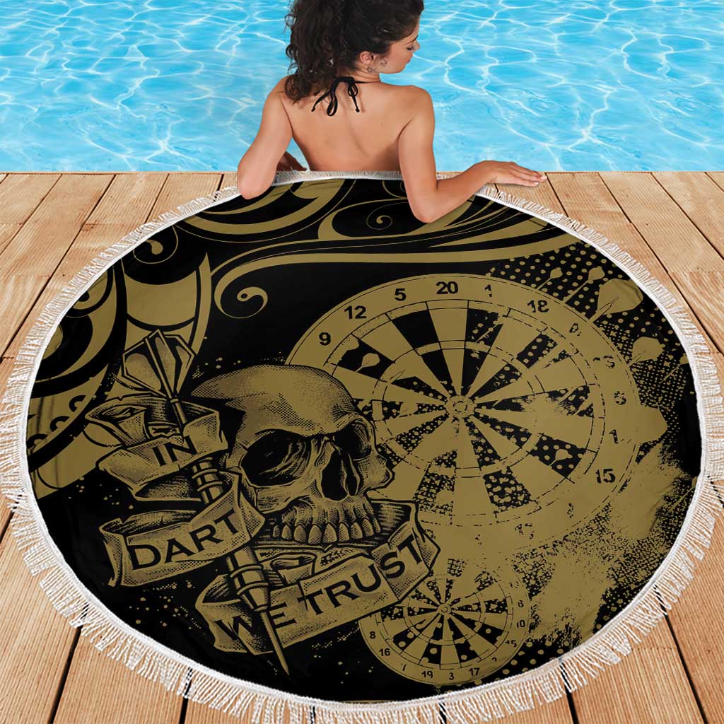 New Zealand Darts Beach Blanket Skull In Dart We Trust Maori Pattern LT14 - Polynesian Pride