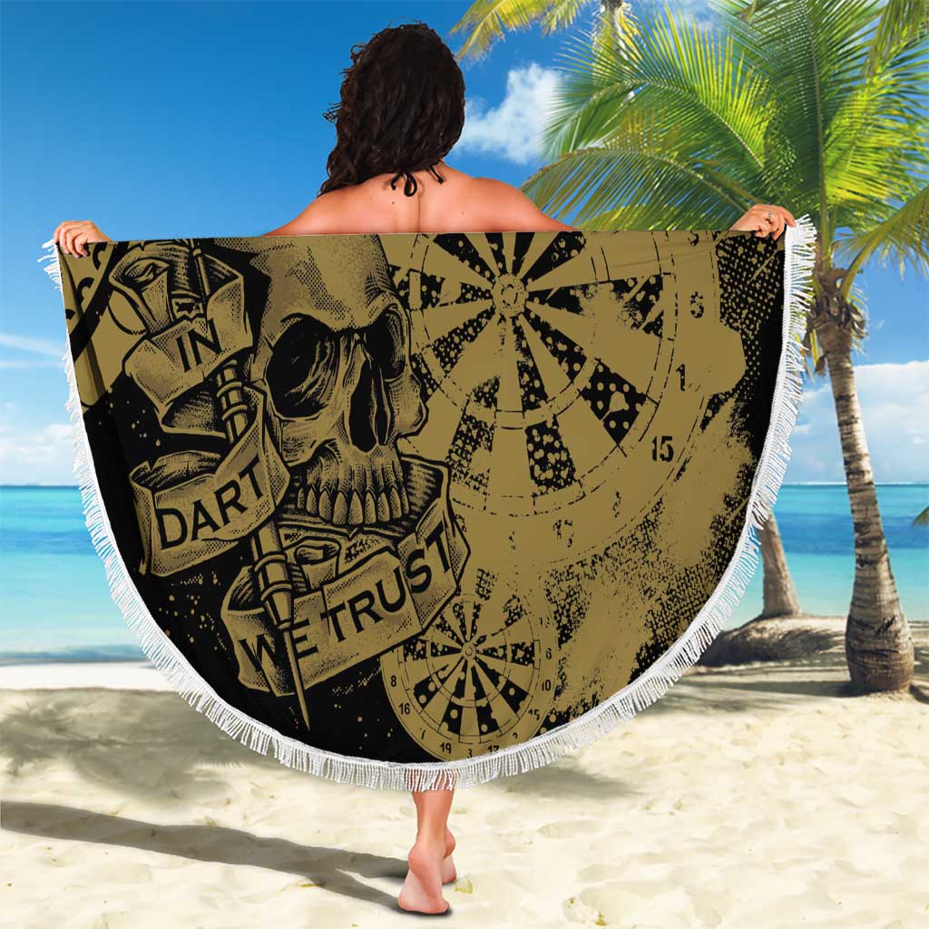 New Zealand Darts Beach Blanket Skull In Dart We Trust Maori Pattern LT14 - Polynesian Pride