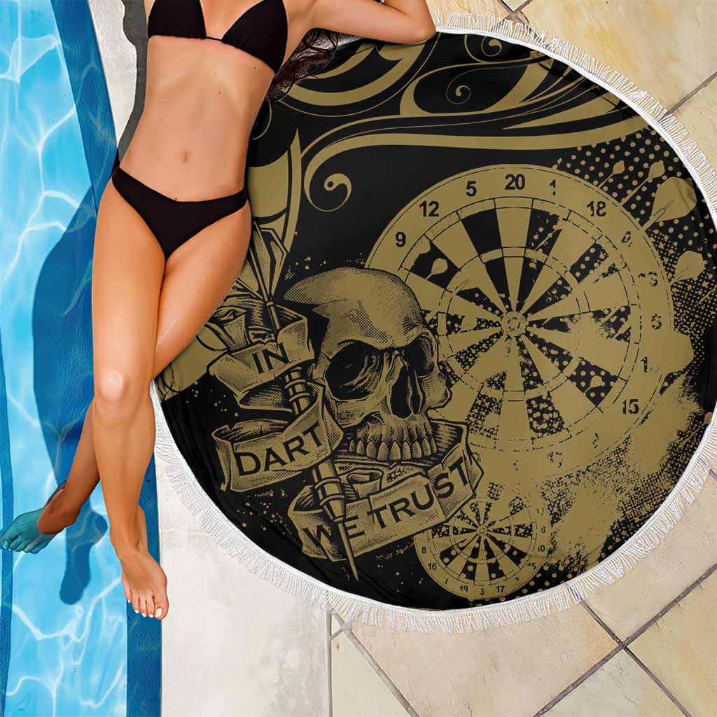 New Zealand Darts Beach Blanket Skull In Dart We Trust Maori Pattern LT14 - Polynesian Pride