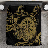 New Zealand Darts Bedding Set Skull In Dart We Trust Maori Pattern LT14 Gold - Polynesian Pride