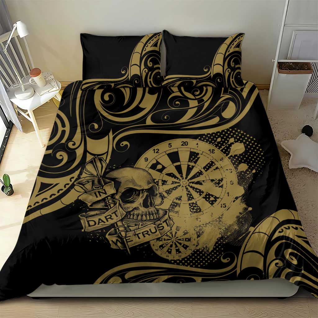 New Zealand Darts Bedding Set Skull In Dart We Trust Maori Pattern LT14 - Polynesian Pride