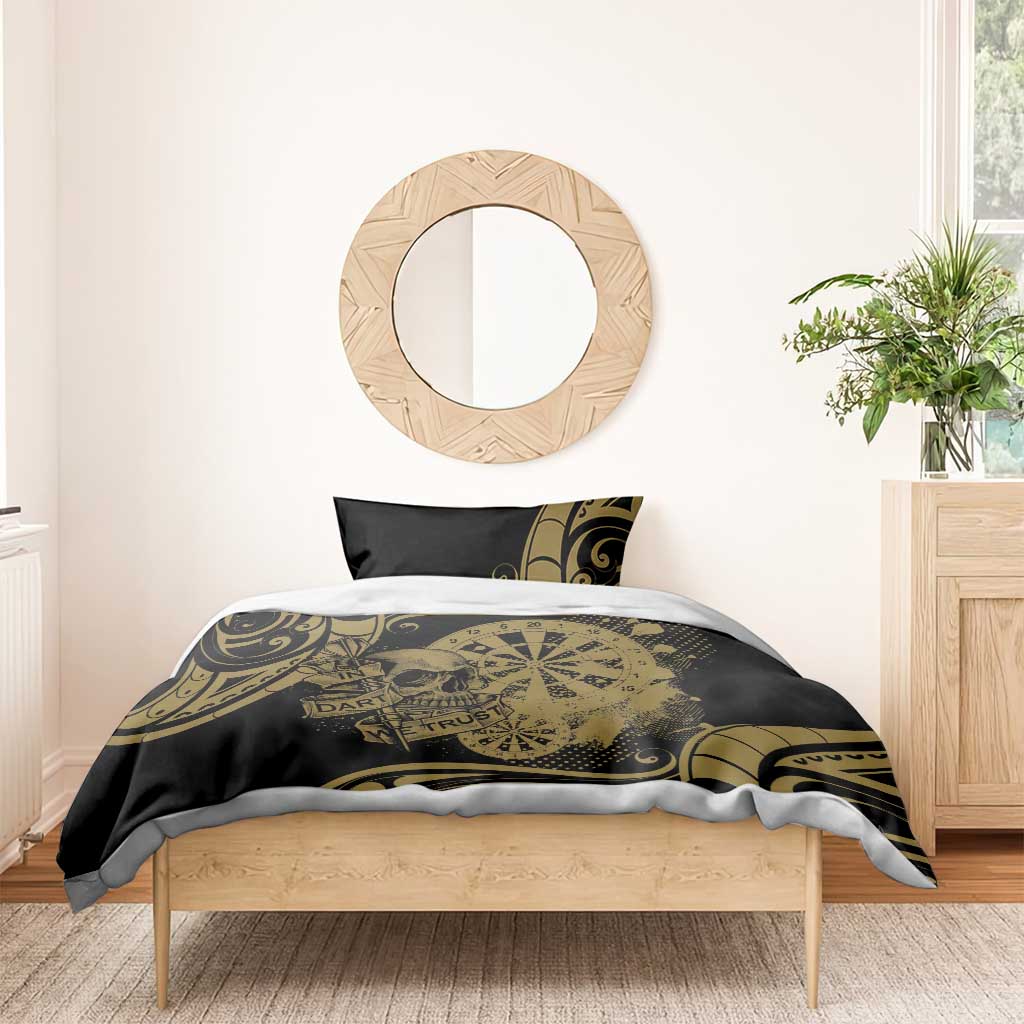New Zealand Darts Bedding Set Skull In Dart We Trust Maori Pattern LT14 - Polynesian Pride