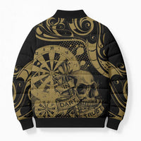 New Zealand Darts Bomber Puffer Jacket Skull In Dart We Trust Maori Pattern LT14 - Polynesian Pride