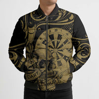 New Zealand Darts Bomber Puffer Jacket Skull In Dart We Trust Maori Pattern LT14 - Polynesian Pride