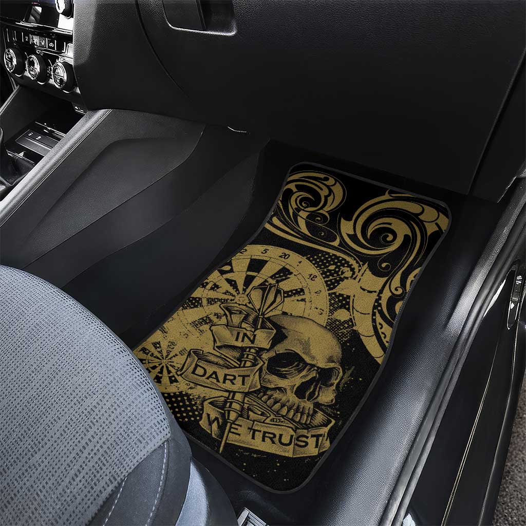 New Zealand Darts Car Mats Skull In Dart We Trust Maori Pattern LT14 - Polynesian Pride