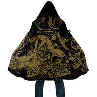 New Zealand Darts Cloak Skull In Dart We Trust Maori Pattern LT14 Unisex Gold - Polynesian Pride
