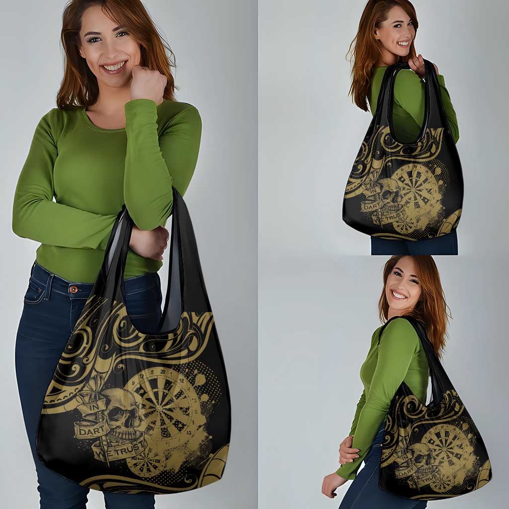 New Zealand Darts Grocery Bag Skull In Dart We Trust Maori Pattern LT14 - Polynesian Pride