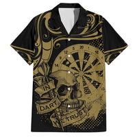 New Zealand Darts Hawaiian Shirt Skull In Dart We Trust Maori Pattern LT14 Gold - Polynesian Pride