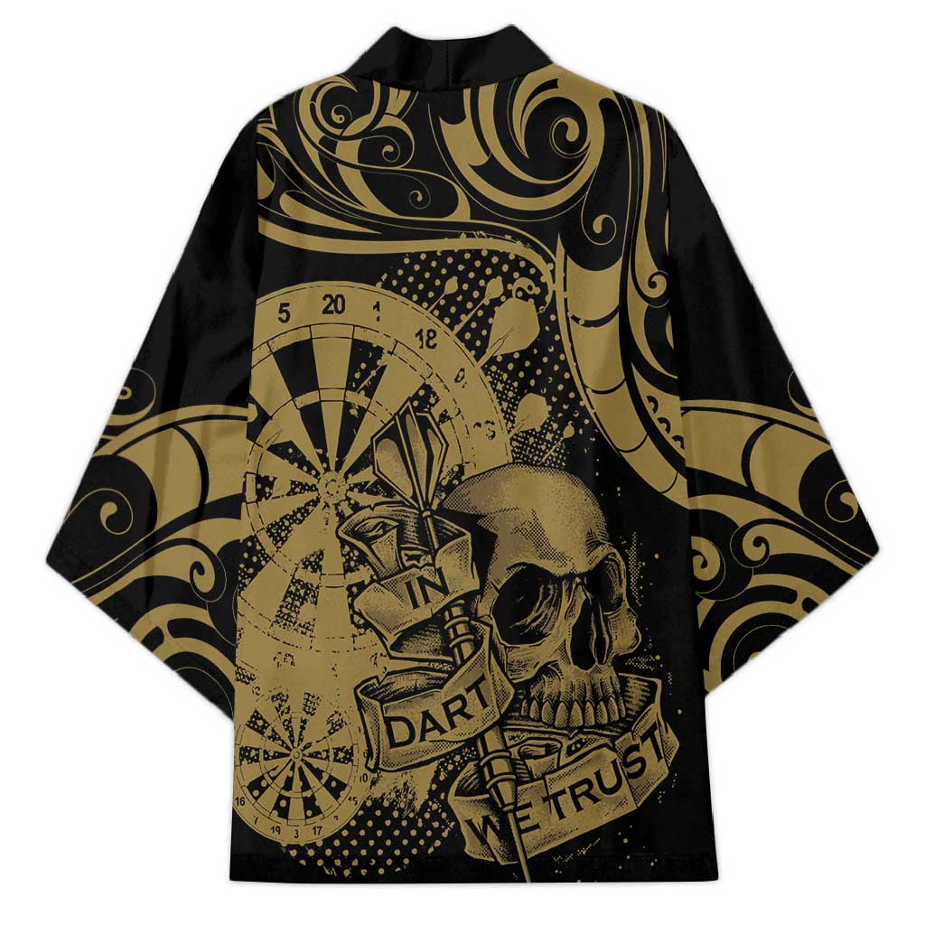 New Zealand Darts Kimono Skull In Dart We Trust Maori Pattern LT14 - Polynesian Pride