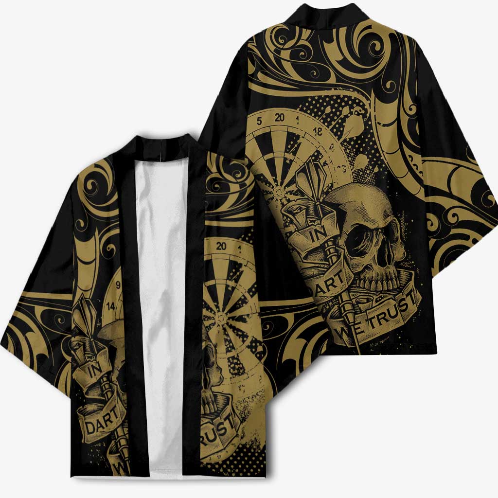 New Zealand Darts Kimono Skull In Dart We Trust Maori Pattern LT14 - Polynesian Pride