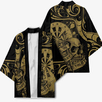 New Zealand Darts Kimono Skull In Dart We Trust Maori Pattern LT14 - Polynesian Pride