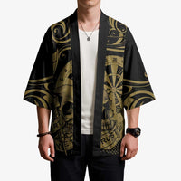 New Zealand Darts Kimono Skull In Dart We Trust Maori Pattern LT14 - Polynesian Pride