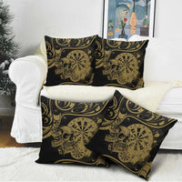 New Zealand Darts Pillow Cover Skull In Dart We Trust Maori Pattern LT14 - Polynesian Pride