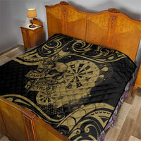 New Zealand Darts Quilt Skull In Dart We Trust Maori Pattern LT14 - Polynesian Pride