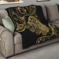 New Zealand Darts Quilt Skull In Dart We Trust Maori Pattern LT14 - Polynesian Pride
