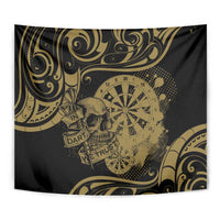 New Zealand Darts Tapestry Skull In Dart We Trust Maori Pattern LT14 - Polynesian Pride