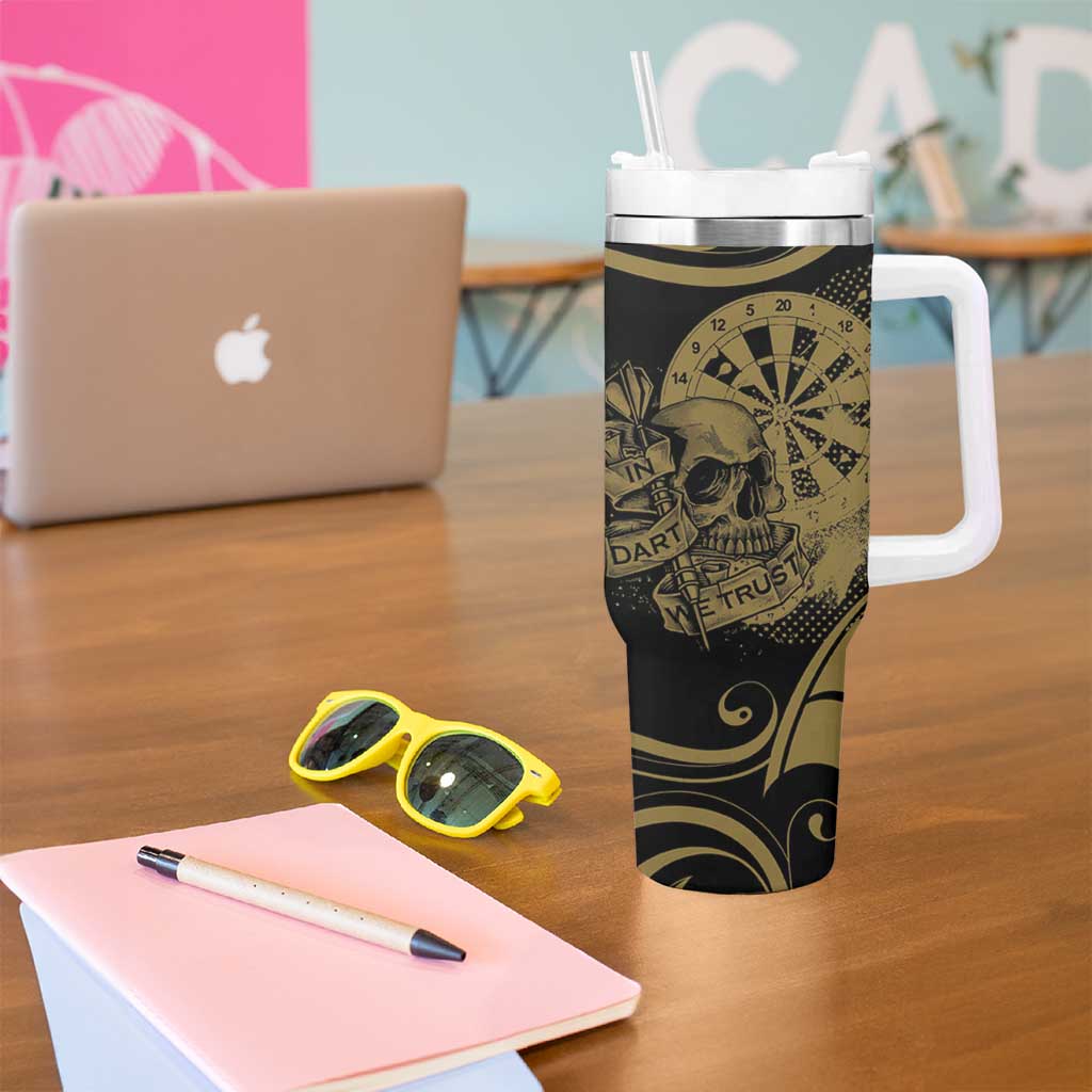 New Zealand Darts Tumbler With Handle Skull In Dart We Trust Maori Pattern LT14 - Polynesian Pride