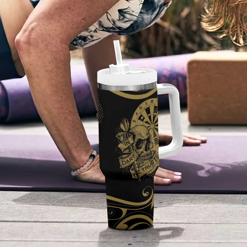 New Zealand Darts Tumbler With Handle Skull In Dart We Trust Maori Pattern LT14 - Polynesian Pride