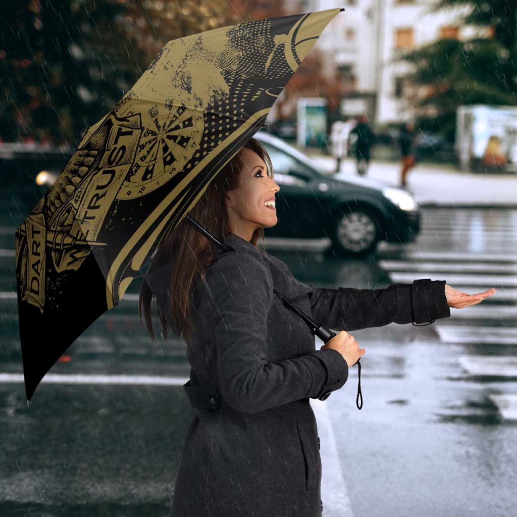 New Zealand Darts Umbrella Skull In Dart We Trust Maori Pattern LT14 - Polynesian Pride