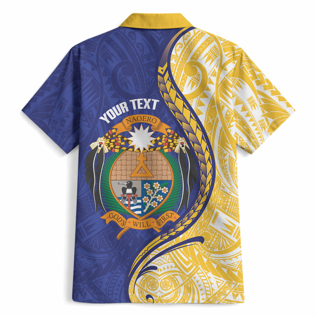 Personalised Nauru Angam Day Hawaiian Shirt Naoero Frigatebird With Flag Proud LT14 - Polynesian Pride