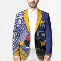 Magnificent Frigatebird Nauru Blazer Pandanus Weaving Polynesian Pattern LT14 - Polynesian Pride