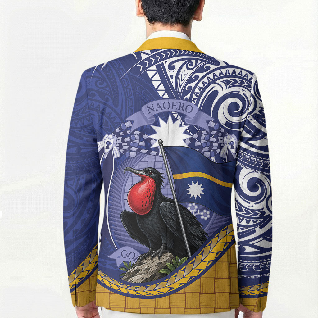 Magnificent Frigatebird Nauru Blazer Pandanus Weaving Polynesian Pattern LT14 - Polynesian Pride
